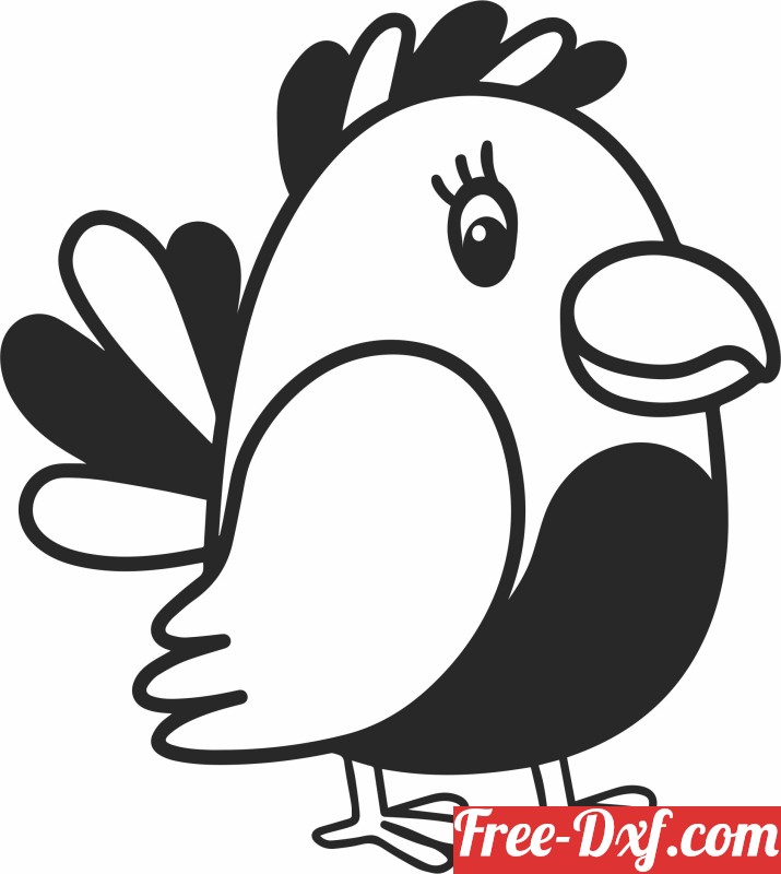 Download cute parrot bird wU42p High quality free Dxf files, Svg,