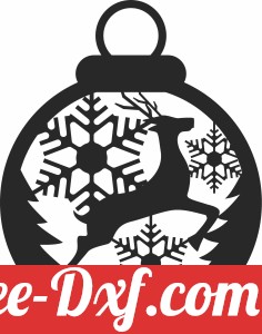 Christmas deer ornament ball