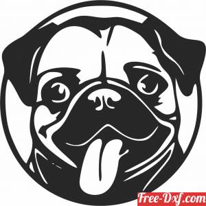 download pug dog clipart free ready for cut