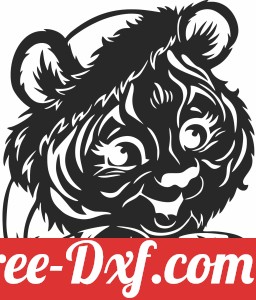 Cute Tiger with hat clipart