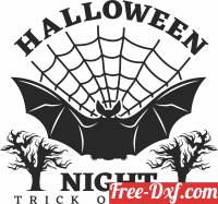 download Halloween bat trick or treat art free ready for cut