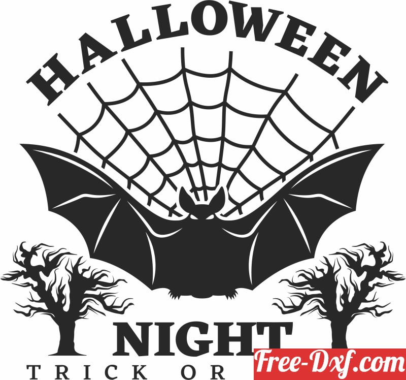 Download Halloween bat trick or treat art wlo75 High quality free