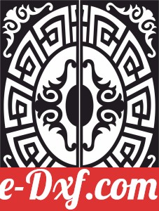 decorative wall screen door floral partition panel pattern