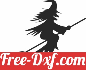 Witch Riding a Broom clipart
