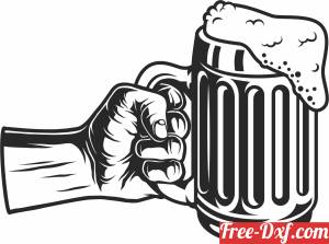 download hand holding beer mug clipart free ready for cut