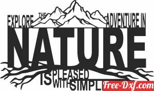download Nature mountain wall decor free ready for cut