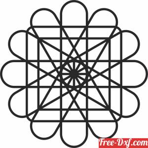 download flower of life geometric seed decor free ready for cut