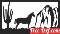 download horse scene wall decor free ready for cut