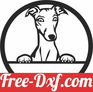 Greyhound dog monogram sign