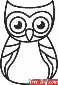 download owl vector wall art free ready for cut