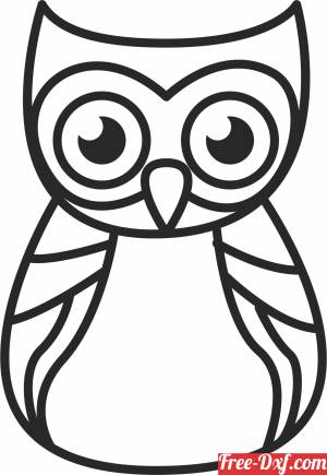 download owl vector wall art free ready for cut