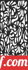 Floral wall screen decorative pattern