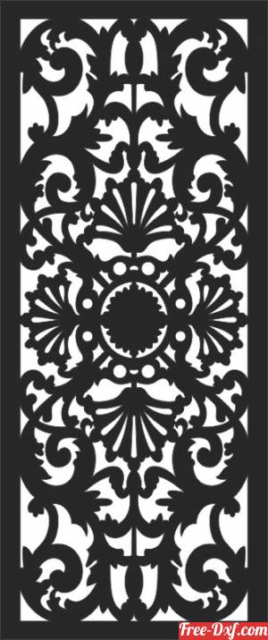 download decorative wall screen floral panel pattern door free ready for cut