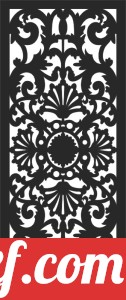 decorative wall screen floral panel pattern door