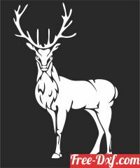 download elk Stag clipart free ready for cut