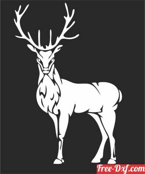 download elk Stag clipart free ready for cut