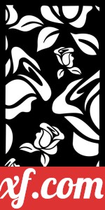 decorative wall pattern panel with flowers