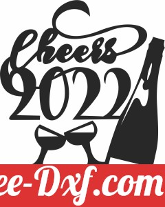 Cheers Happy new year wall sign