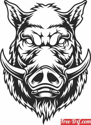 download Boar head clipart free ready for cut