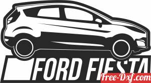 download Ford fiesta car logo free ready for cut