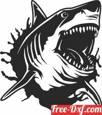 download Shark wall art free ready for cut