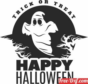 download Happy halloween ghost clipart free ready for cut