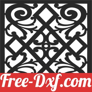 decorative floral pattern square wall panel