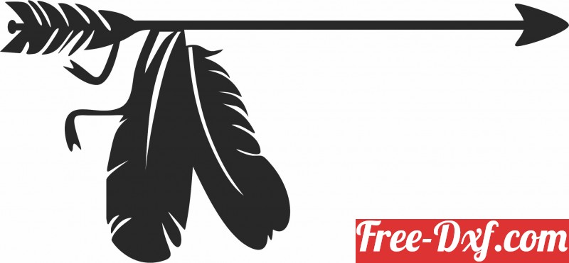 Arrow With Feathers SVG