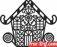 download christmas house clipart free ready for cut