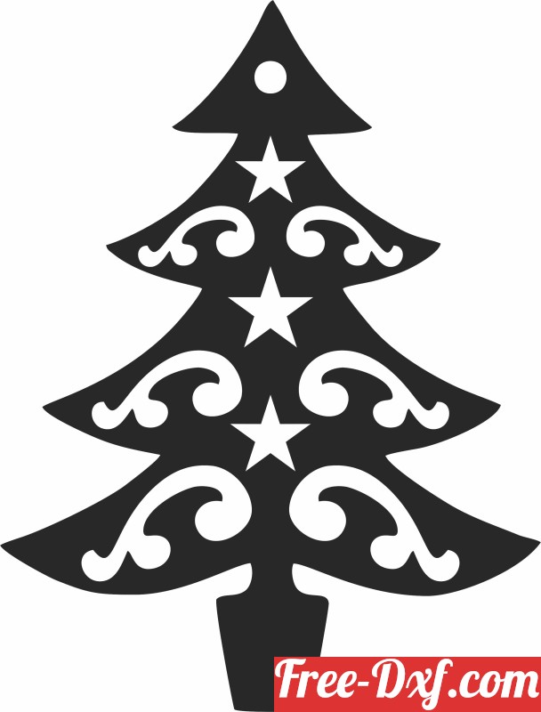 Download christmas tree wall art y4RmY High quality free Dxf file