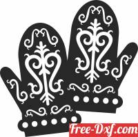 download Christmas ornaments gloves decor free ready for cut
