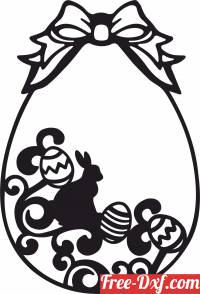 download happy easter egg bunny design free ready for cut