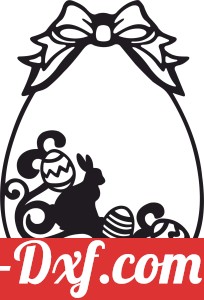 happy easter egg bunny design