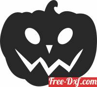 download Halloween pampking Silhouette decoration free ready for cut