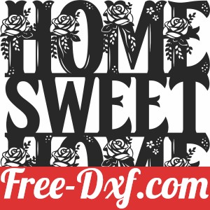 Floral Home Sweet Home sign