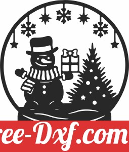 christmas Snow globe snowman