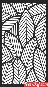 download floral leaves panel decorative wall screen free ready for cut