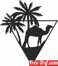 download desert camel palms clipart free ready for cut