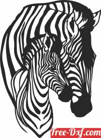 download Zebra and baby cliparts free ready for cut