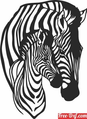 download Zebra and baby cliparts free ready for cut
