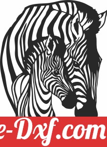 Zebra and baby cliparts