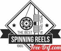 download spinning reels logo free ready for cut