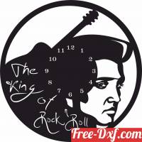 download elvis the king of rock and roll wall clock free ready for cut