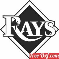 download Tampa Bay Rays professional baseball logo free ready for cut