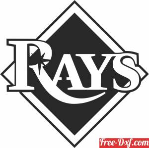 download Tampa Bay Rays professional baseball logo free ready for cut