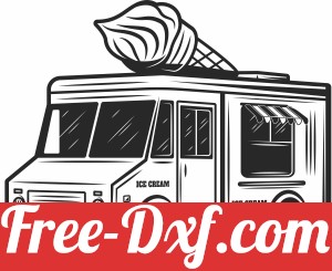 Ice cream truck car clipart