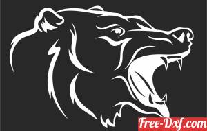 download bear head clipart free ready for cut