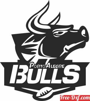 download american football bulls porto alegre logo free ready for cut