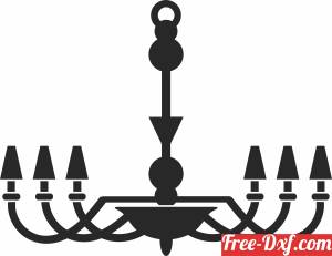 download decorative Chandelier clipart free ready for cut