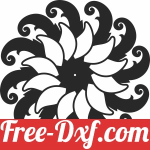 Mandala vinyl wall clock